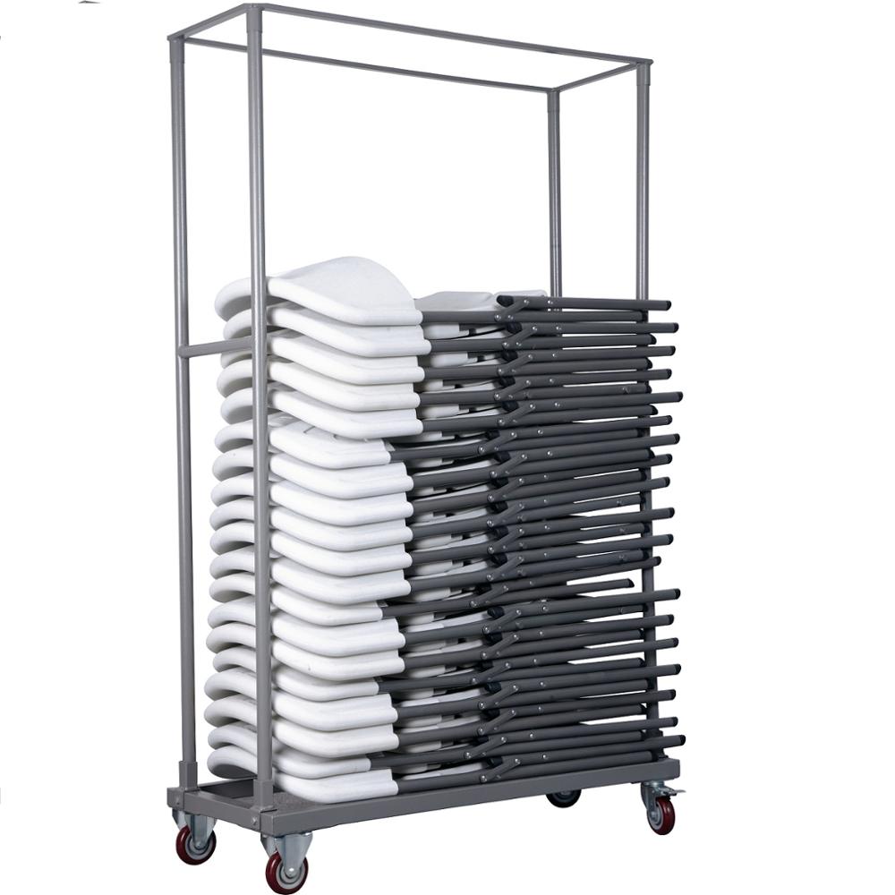 Frame Hand Trolley Power Coated Steel Plastic Chairs for Carry Folding TOOLS Platform Four-wheel