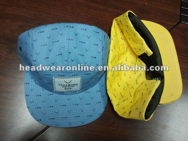 Hot sale 5 panels floral print embroidered snapback cap welldesigned and can be customized
