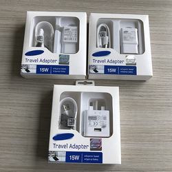Atacado 2 Em 1 UE/EUA/REINO UNIDO/AU Plug Carregador de Parede USb + 1.2/1.5 M cabo USB Micro Para Samsung Galaxy S6 S7 Adaptador de Viagem