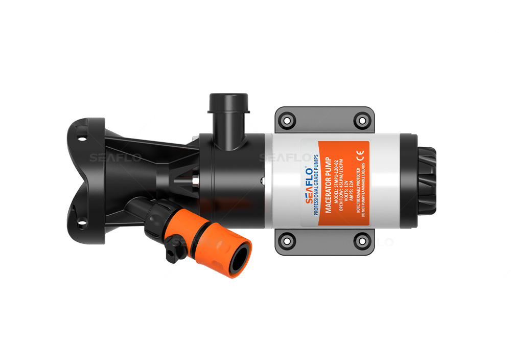 Seaflo 12 V Pompe d/échiqueteuse Pompe /à eau d/échets 45 l//min 12 GPM WC Marine RV Campeur Remorque Bateau