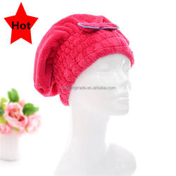Textile Useful Dry Microfiber Turban Quick Hair Hats Towels Bathing Women towel Shower Cap