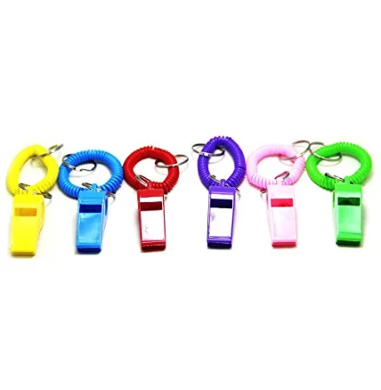 Promotional Colorful Bracelet Keychain for Kids Birthday Party Sports Meeting Gifts Whistle