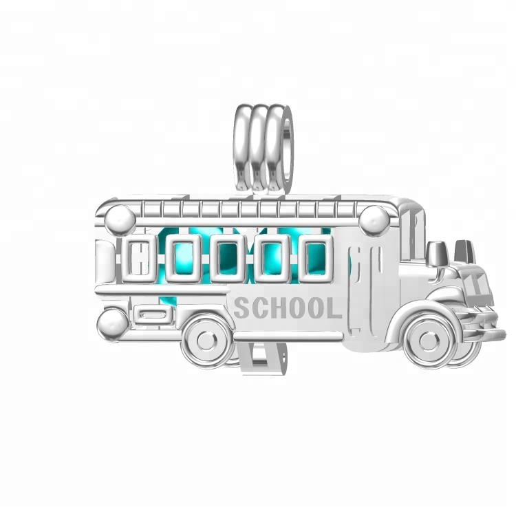 School Bus Charm//Pendant Tibetan Antique Silver 23mm 5 Charms Accessory Crafts