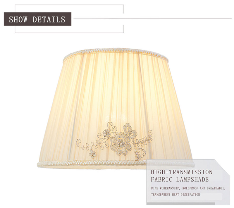 Hotel decoration engineering lamp LED table lamp Modern bedroom bedside metal+cloth lampshade table lamp