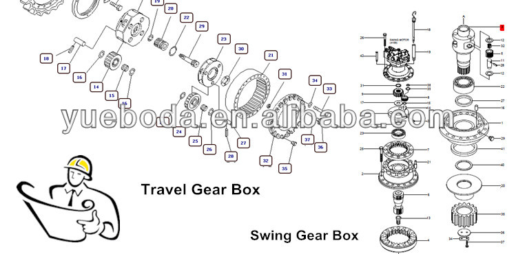 軸27 Excavator ZX120 Bearing 4427427 - Reliable Online Support