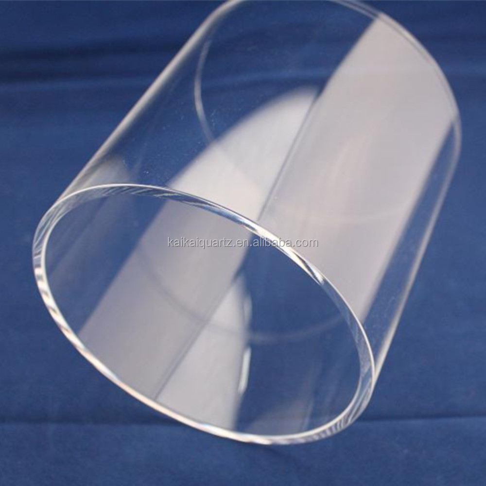 Огневая полировка труба из кварцевого стекла большого диаметра от производителя