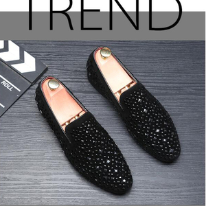 mens silver spiked loafers