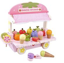 kids wooden ice cream cart