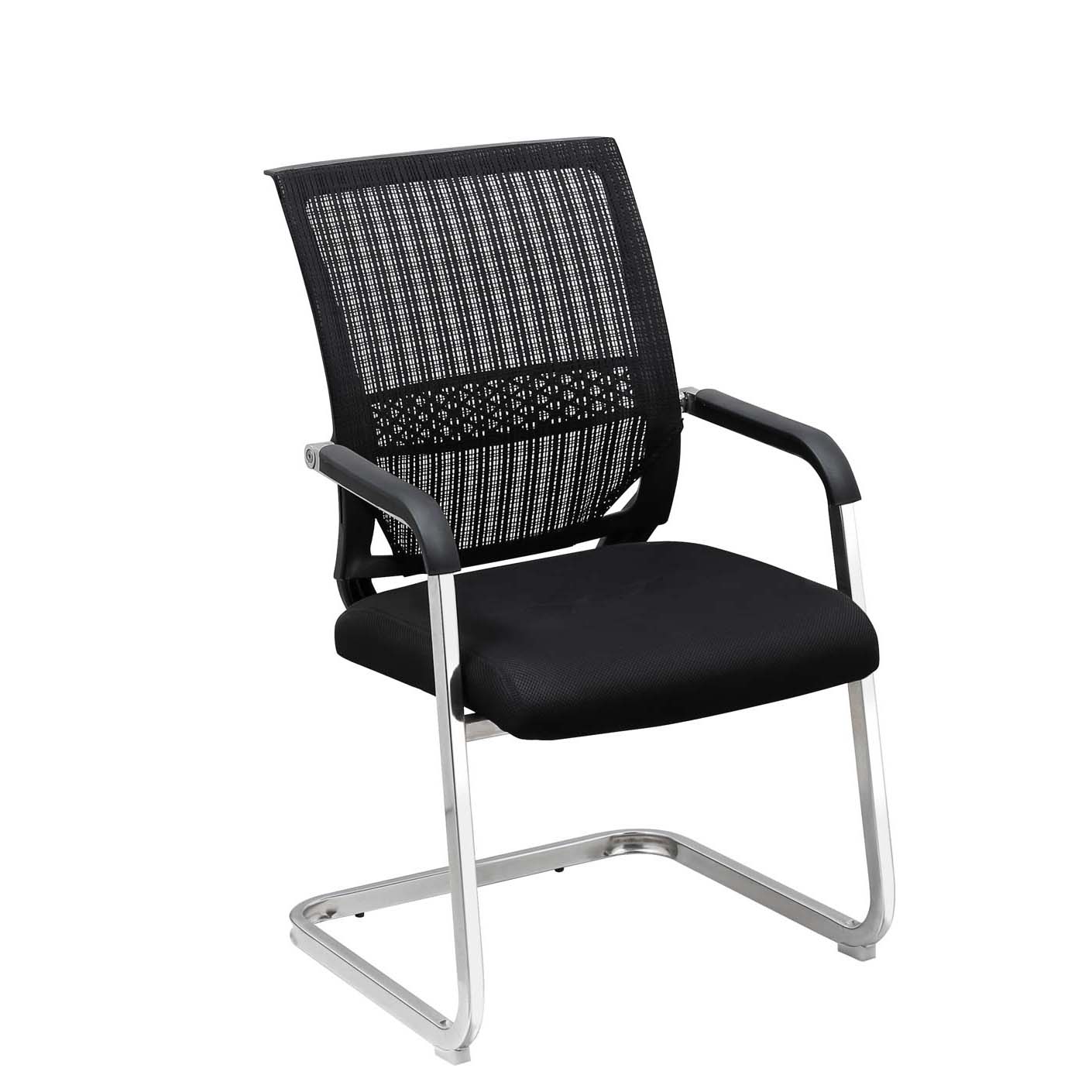 High quality chromed bow legs and middle mesh fabric back executive conference office chair
