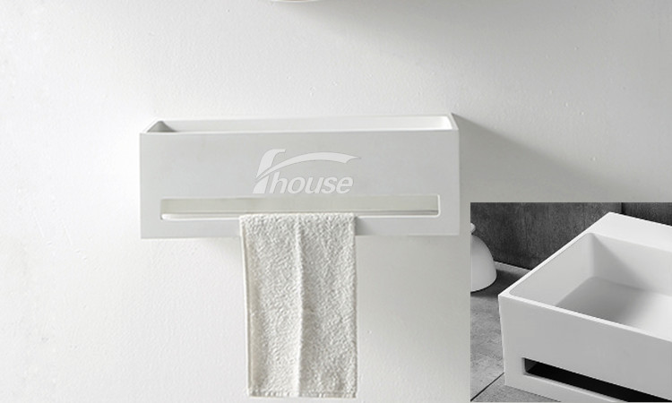 Wall-hung Washing Basin Rectangular Sink Popular Bathroom Basin Solid Surface Basin