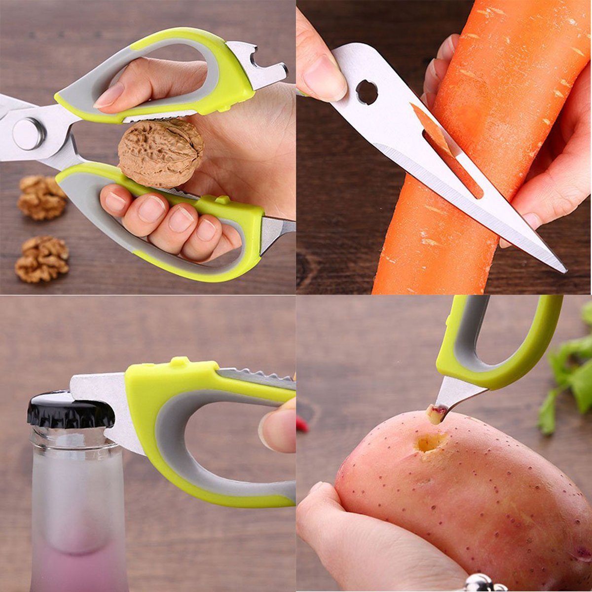 Detachable Kitchen Scissors Tailor Scissors Shearing Multi Function Stainless Steel Pp&tpr,stainless Steel Home Kitchen CN;GUA