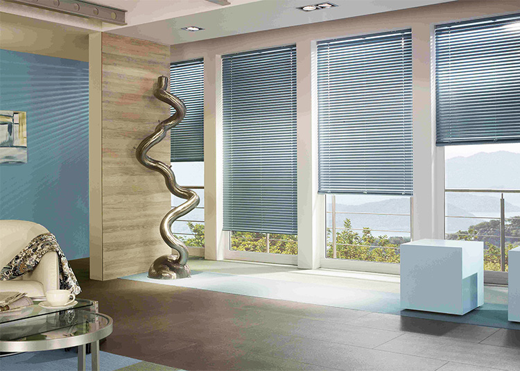 Easy clean waterproof horizontal automatic electric venetian blinds