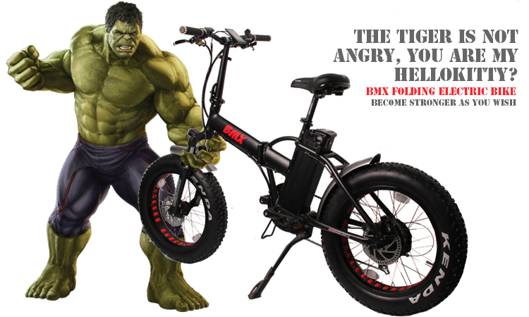 2022 Foldable Electric Bicycle with 20inch Fat Tires