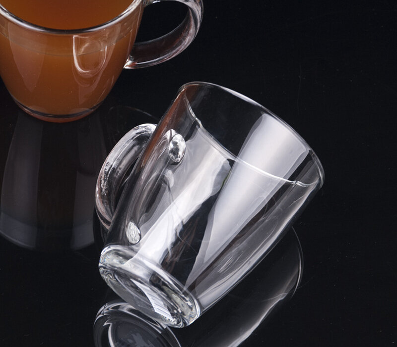 Wholesale promotion coffee cup glass coffee mug glass tea cup with handle