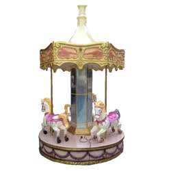 Popular and best sale coin operated electric kiddie ride carousel for children and parents