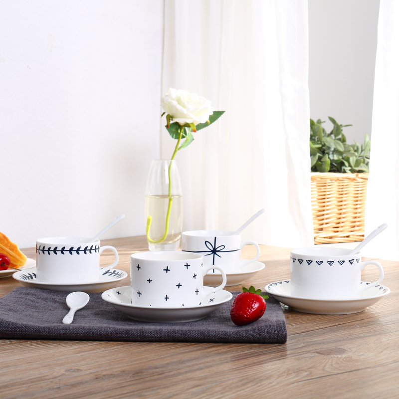 European Trend style ceramic coffee cup set with saucer Pottery coffee mug
