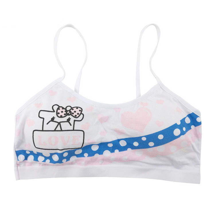 Современный стиль без обода хлопок обувь для девочек мягкие pad дети Бесплатная размеры нижнее бельё девочек пуберти бюстгальтер