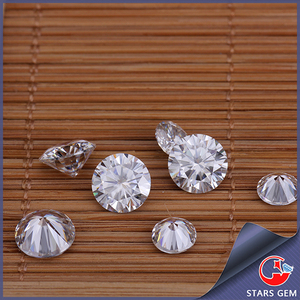 forever brilliant shinning white color round 6.5mm 1ct moissanite for jewelry