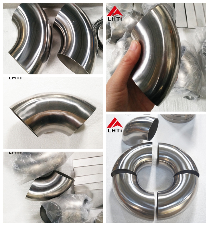 le coude gr2 titanique de 3inch 76mm/se plie avec 1.2mm pour des pièces d'échappement