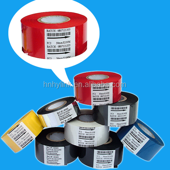 30x100M FC2 hot stamping foil digital hot foil ribbon date coding foil