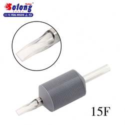 Solong G603C-15FT 30mm Tattoo Tube with Clear Tip Black Disposable Tattoo Tube Grip