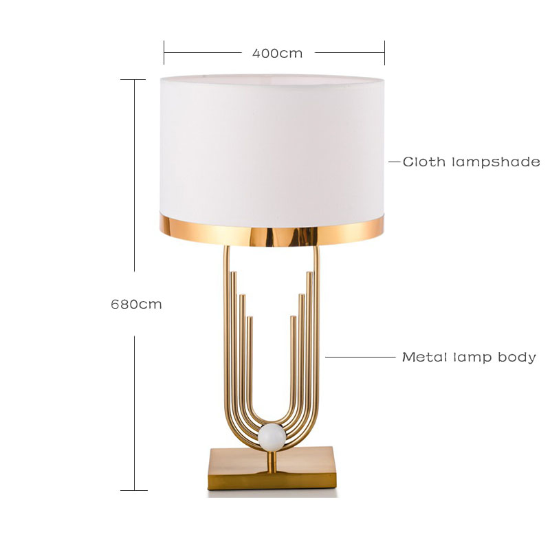 New best selling hotel lighting creative metal Cloth lampshade table lamp for home decoration