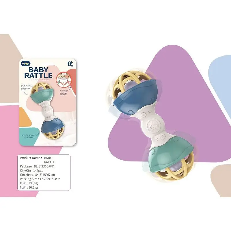 Симпатичные пуговицы с животными дизайн детские погремушки игрушка колокольчик звук чайник погремушка оптовая продажа