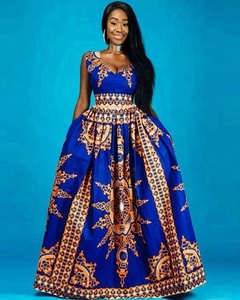 Guangzhou Clothing Factory Two Pockets Women African Maxi Dress