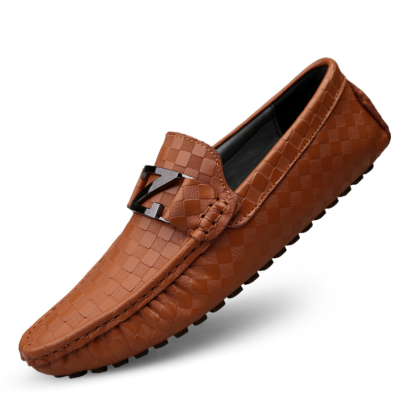 Atlanta Mocassin Girls /& Boys Pebble Printed Leather with Patent Trim Slip On Moccasin Loafer Shoe
