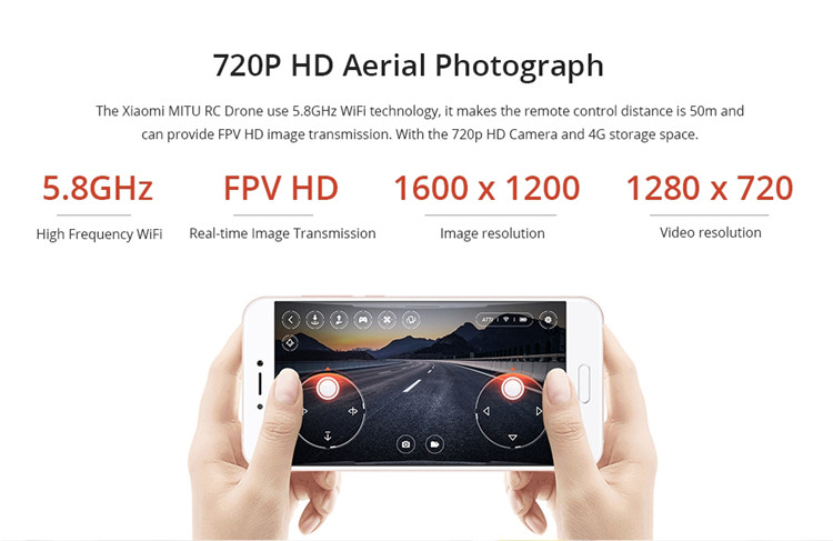 Support Diy Xiaomi Mitu HD 720P 360 Degrees Mini RC Flying Toy Drone Made in China
