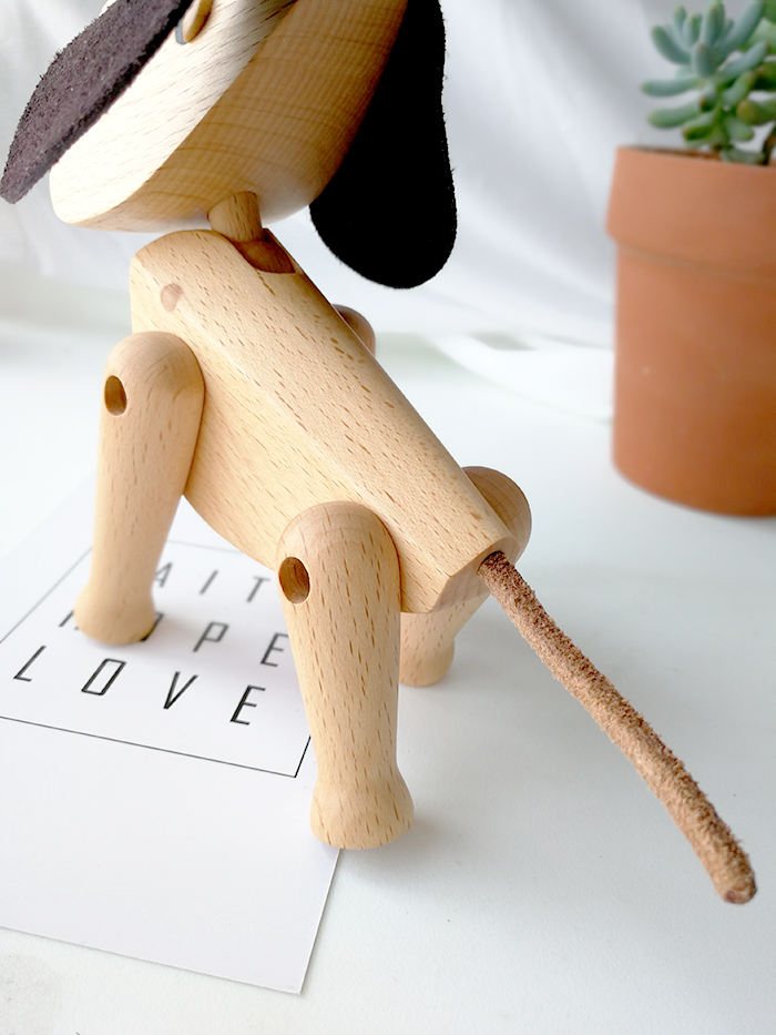 纳西达北欧风格奥斯卡木雕经典原始丹麦狗木偶家居装饰创意饰品礼品