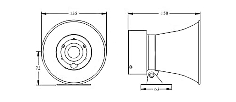 MINI Black Siren WST-206 ABS Security Alarm Horn