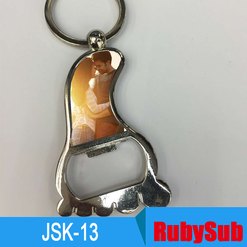 Новые рекламные подарки на заказ пустой сублимационный металлический брелок JSK-13