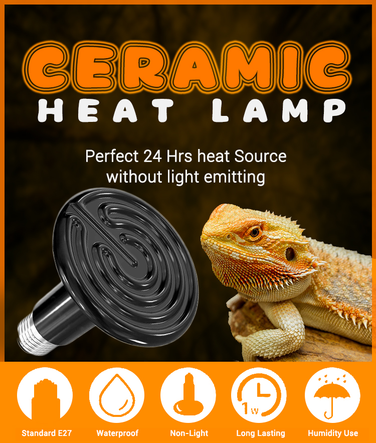 product-750-883 25w 40w 60w 100w 150w Ceramic Emitter Heater infrared lamp for lizards