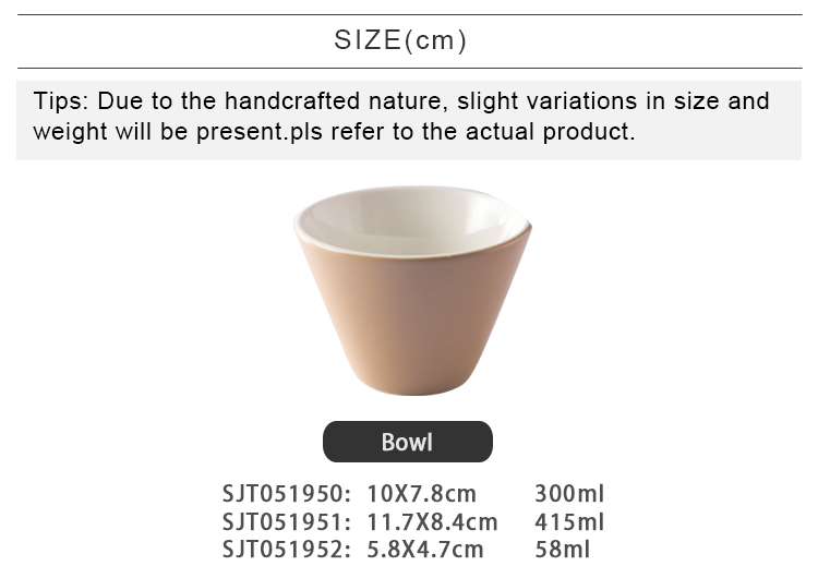 Wholesale Bulk Customized Small Ceramic Brown Serving Bowl Set