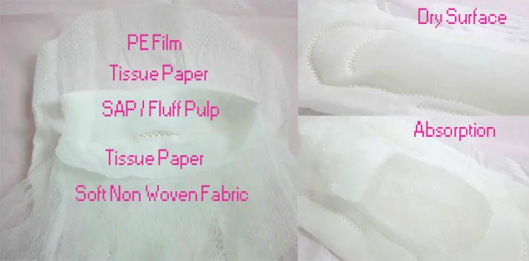 Female Comfort Disposable Cotton Night Use Wholesale Soft Women Sanitary Towels