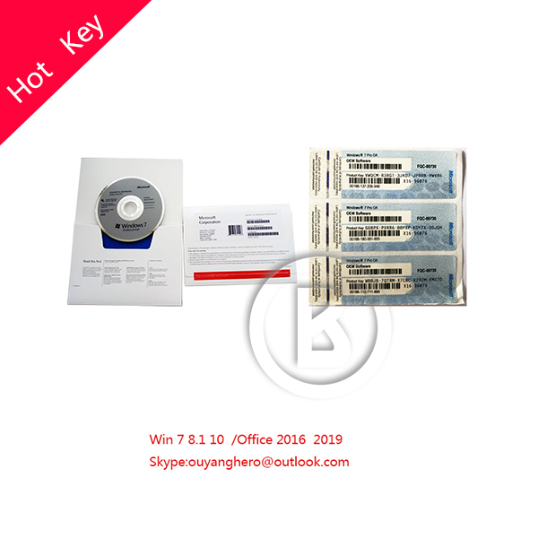 Frete grátis windows 7 professinal pro oem pacote completo em língua inglesa dhl