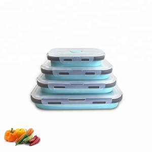 Foldable Meal Prep Storage Container Silicone Collapsible Lunch Box