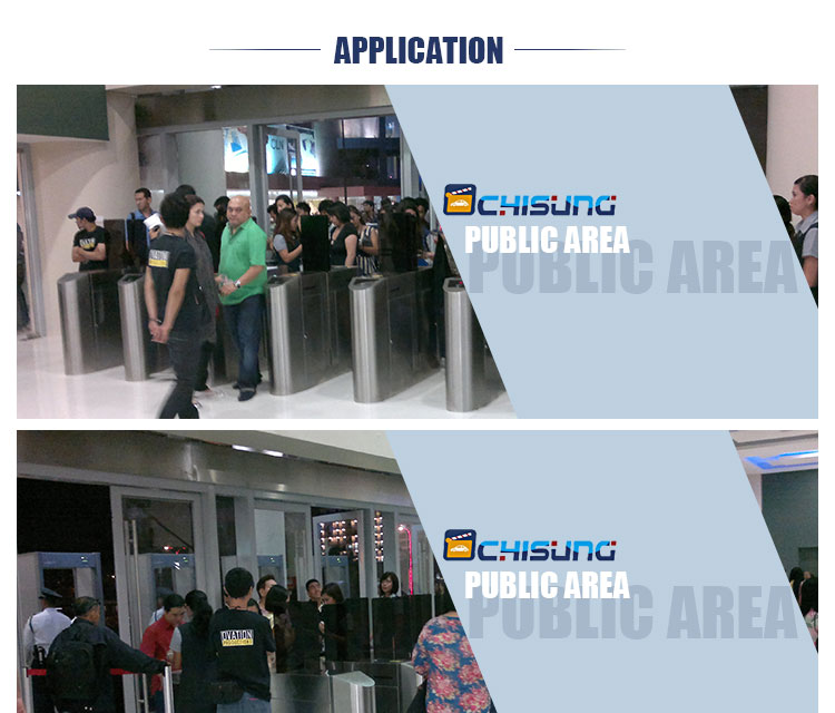Chisung Intelligence Technology (Shenzhen) Co., Limited | China Guangdong Good Stability Infrared Sensors Glass DC Brushless Motor Speed Turnstile Swing Gate