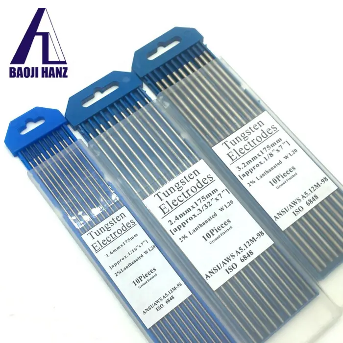 2/% Lanthanated 3//32/" X 7/"Blue WL20 TIG Welding Tungsten Electrodes 10-Pack