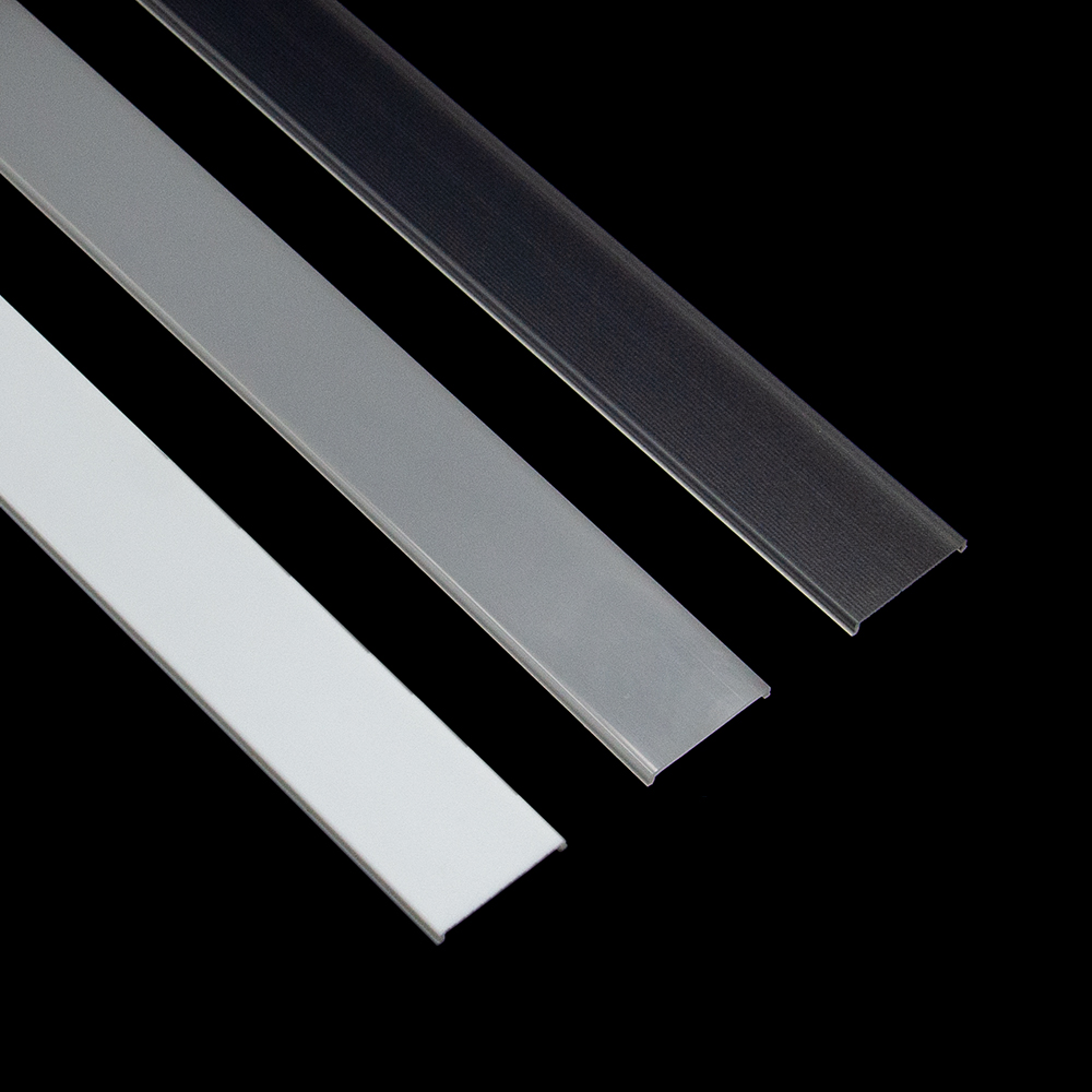 Can be customized led extrusion profiles PC frosted PMMA cover for LED aluminum bar