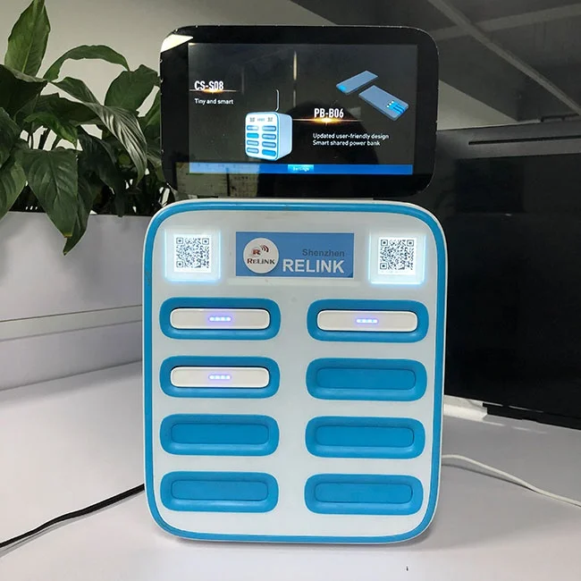 Арендная зарядная станция со светодиодной рекламой