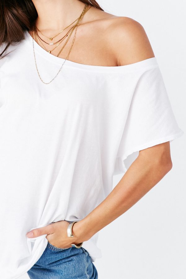 oem odm定制短袖加码女装深脱肩平纹t恤