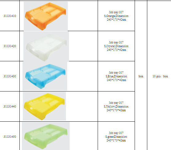 plastic glasses job tray