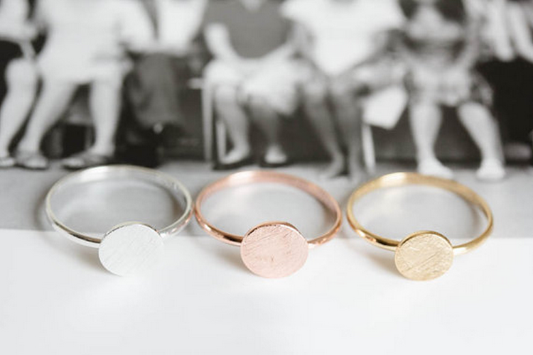 letra personalizada disco barato mulheres menina vintage anéis iniciais personalizados 