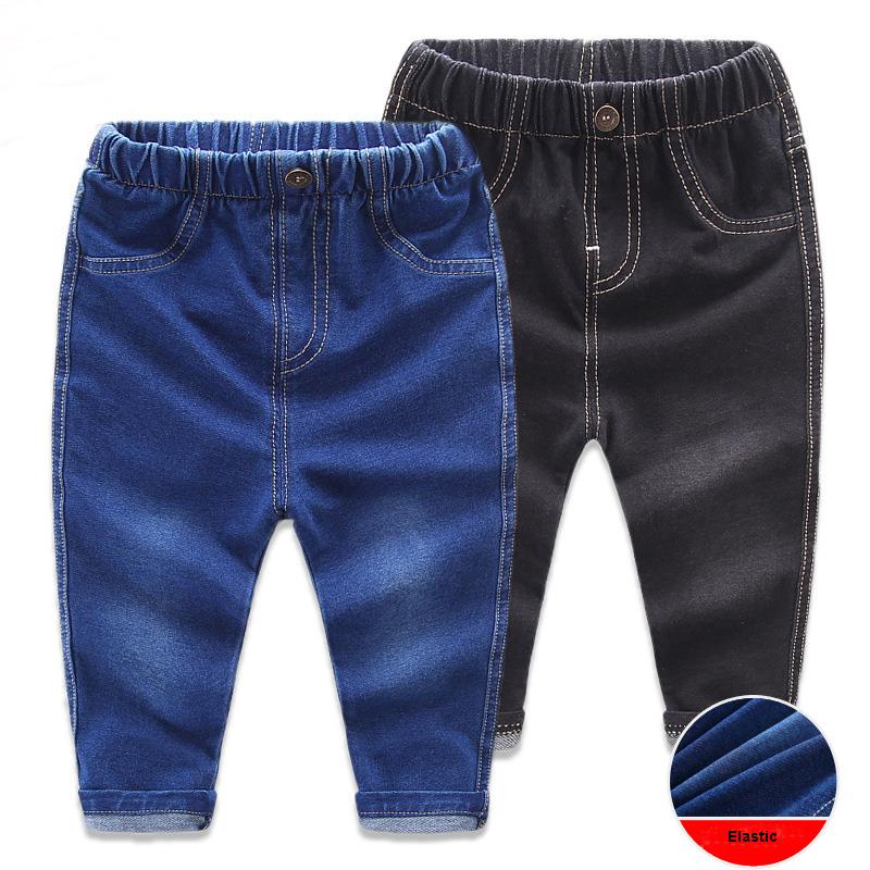 2018 дешевые узкие джинсы для мальчиков, джинсы с оборками, Детские частные этикетки, брюки с эластичным поясом