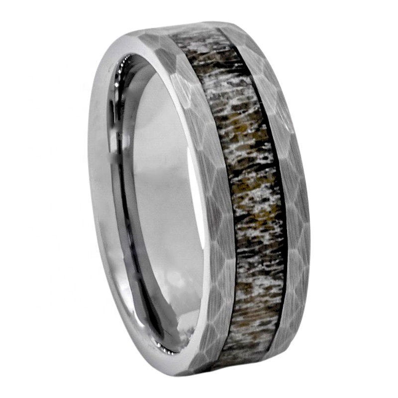 Натуральный рог оленя инкрустация карбид вольфрама свадебный браслет для мужчин 2019