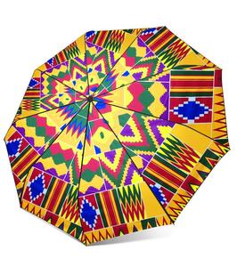 Shenbolen Fashion African Print Umbrella Waterproof Custom Auto Open Floding Sun Umbrella