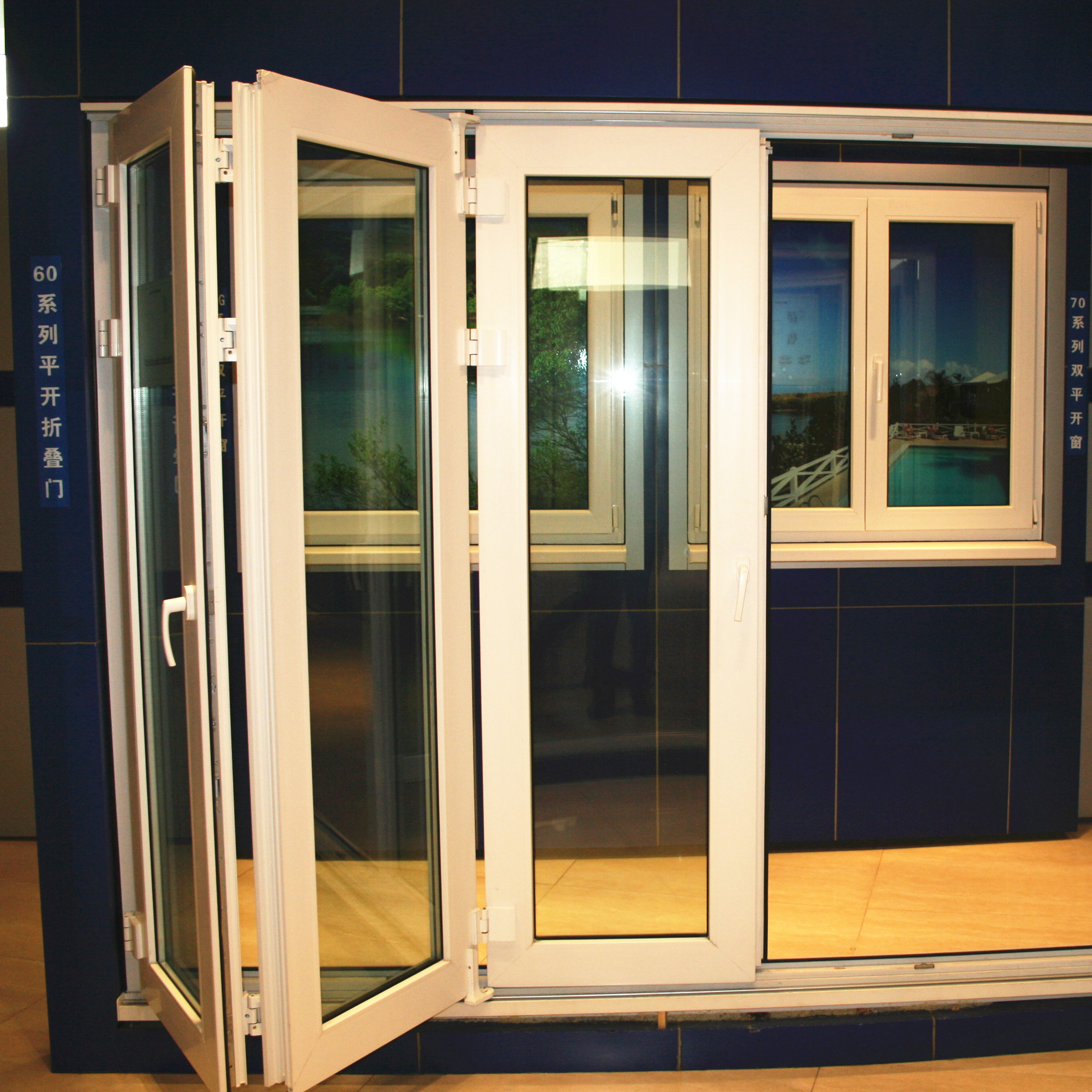 Stable quality two three track white upvc sliding windows with glass