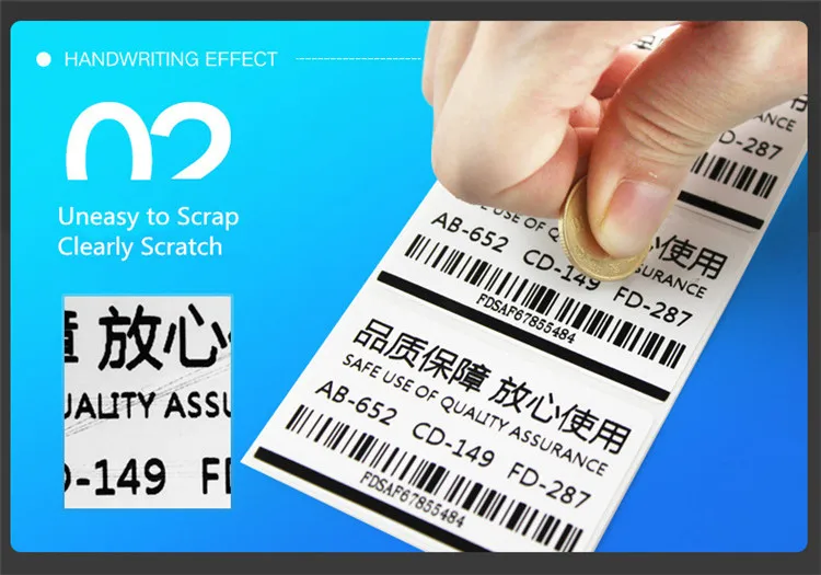 PET label resin ribbon Premium Thermal Transfer wax resin Ribbon For Barcode label Printer 110 X 300m